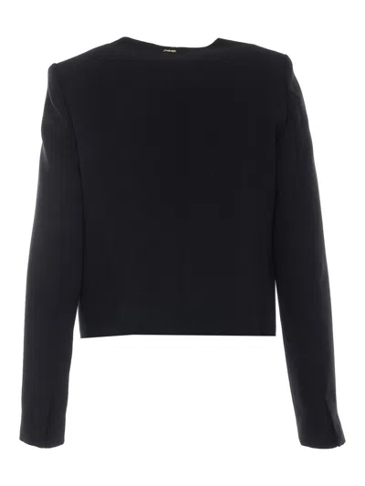 Twinset Button-front Long-sleeve Casual Jacket In Negro
