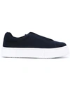 Eytys Navy Canvas Doja Slip-on Sneakers