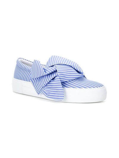 Shop Joshua Sanders Bow Slip-on Sneakers