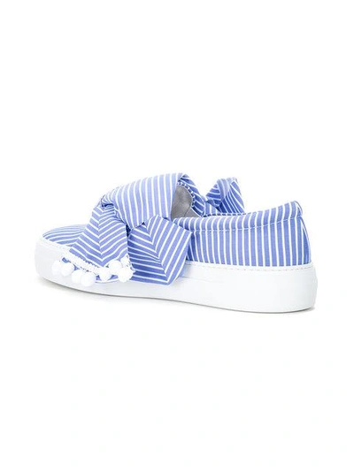 Shop Joshua Sanders Bow Slip-on Sneakers