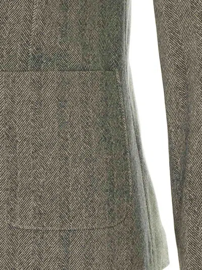 Circolo 1901 Herringbone-pattern Blazer In Gray