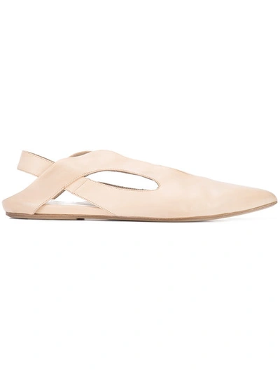 Marsèll Pointed Slingback Slipper In Neutrals