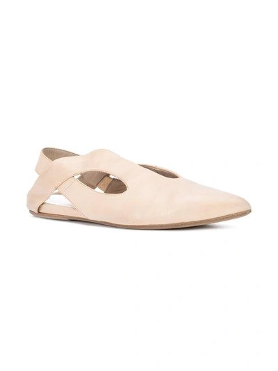 Shop Marsèll Pointed Slingback Slipper In Neutrals