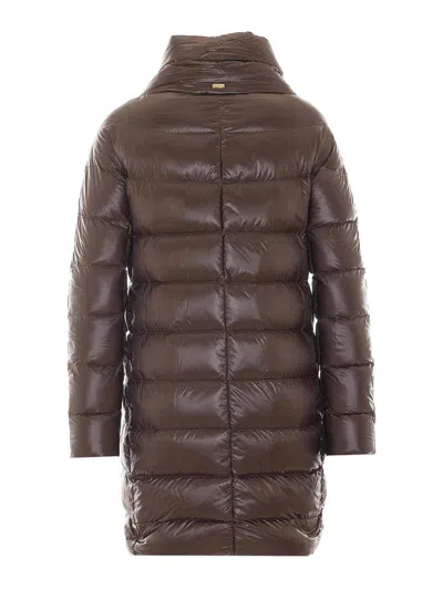 Herno Dora Long Down Jacket In Yellow