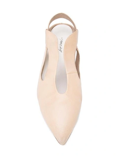 Shop Marsèll Pointed Slingback Slipper In Neutrals