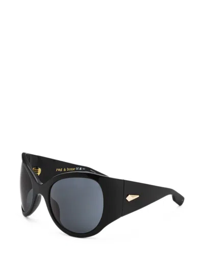 Rag & Bone Oversized Sunglasses In White
