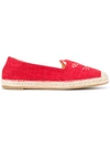 CHARLOTTE OLYMPIA cat face espadrilles,CANVAS100%
