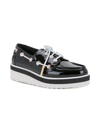 Shop Pierre Hardy Marina Boat Shoe Loafers In Black