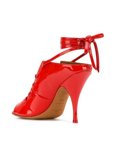 Shop Givenchy Ankle Wrap Sandals - Red