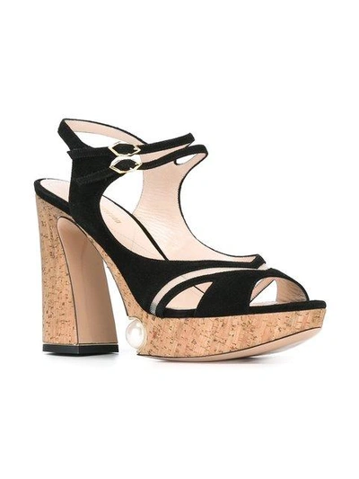 Shop Nicholas Kirkwood 105mm Estella Pearl Platform Sandals In Black