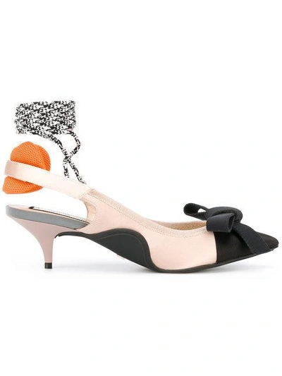 Shop N°21 Lace-up Pumps In Pink