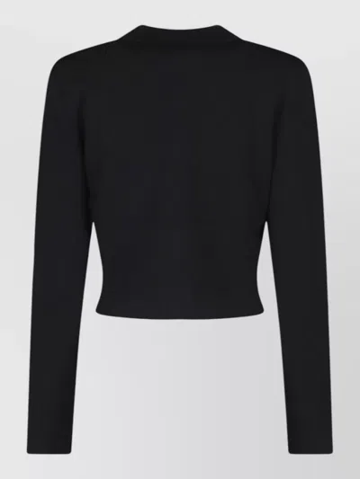 Balmain Embossed-button Cropped Jacket In Black