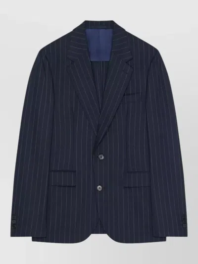 Givenchy Single-breasted Deconstructed Striped Jacket In Wool In Multi