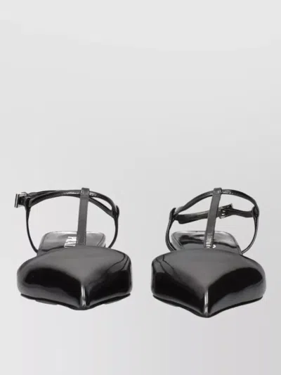 Prada Leather Flat Sandals In Multi