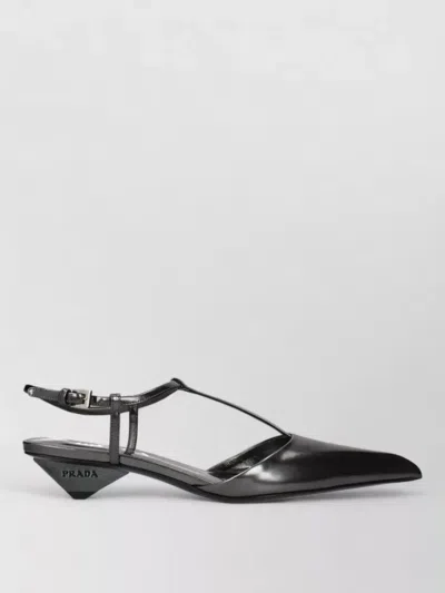 Prada Leather Flat Sandals In Multi