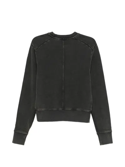 Entire Studios Washed-effect Panelled Sweater In Gray