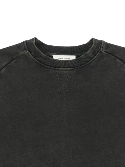 Entire Studios Washed-effect Panelled Sweater In Gray