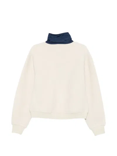 Entire Studios System Half-zip Fleece Sweatshirt In Neutral