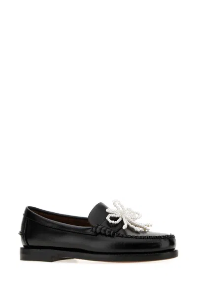 Sebago Leather Dan Pearls Loafers In Black
