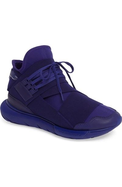 Shop Y-3 'qasa High' Sneaker In Purple Fabric