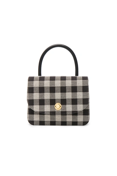 Mansur Gavriel Metropolitan Gingham Top-handle Bag, Black In Black Check