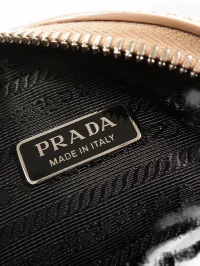 Pre-owned Prada Chain-strap Leather Shoulder Bag In Neutrals