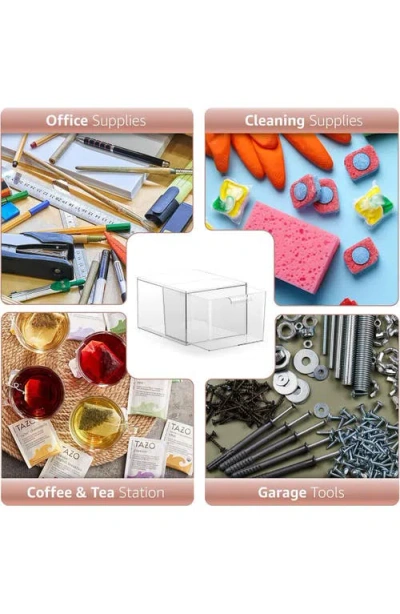 Sorbus Clear Stackable Drawer Organizer 4-pack In Transparent