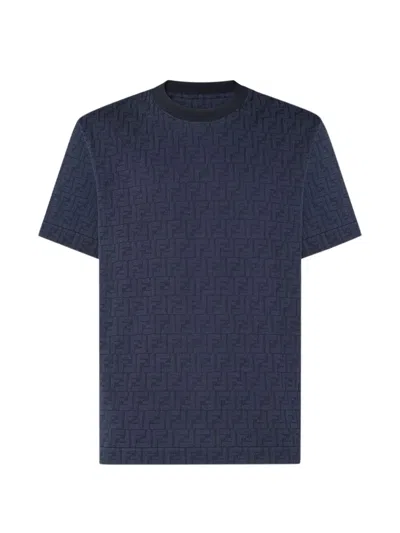 Fendi Printed T-shirt In Blue
