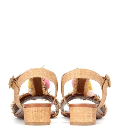 Shop Dolce & Gabbana Keira Embellished Sandals In Eatural
