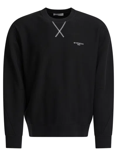 Givenchy Crew Neck Long Sleeve Ribbed Sweatshirt In Multi