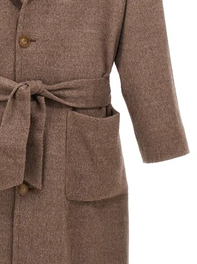 Etro Single-breasted Wool Coat In Neutral