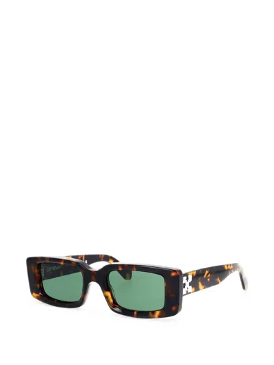 Off-white Arthur Rectangle-frame Sunglasses In Brown