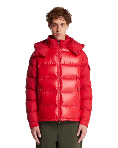 Moncler Maya Jacket Quilted Nylon Down Jacket In Red