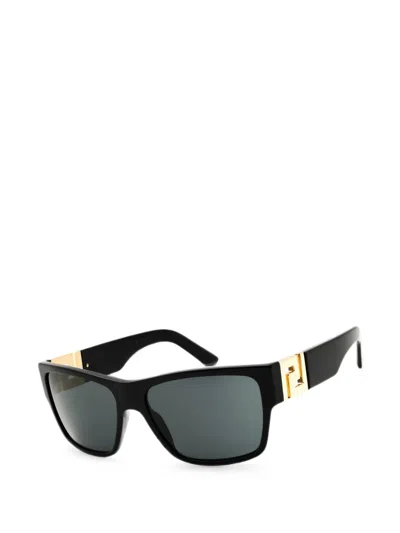 Versace Greca Rectangular-frame Sunglasses In Multi