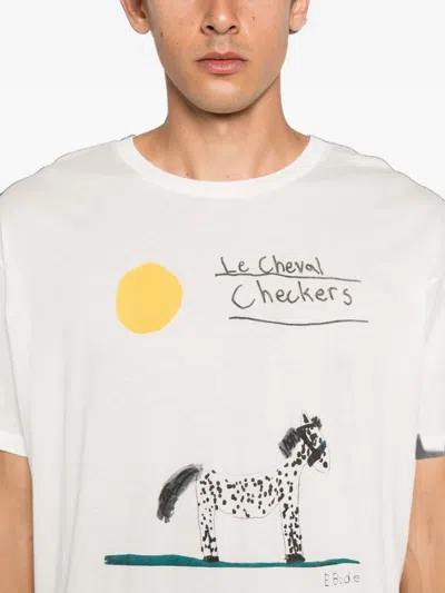 Bode Cheval Graphic-print T-shirt In White