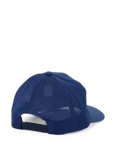 Visvim Logo-patch Mesh-panel Baseball Cap In Blau
