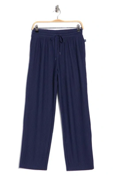 Lands' End Ottoman Ribbed Pull-on Pants In Blue