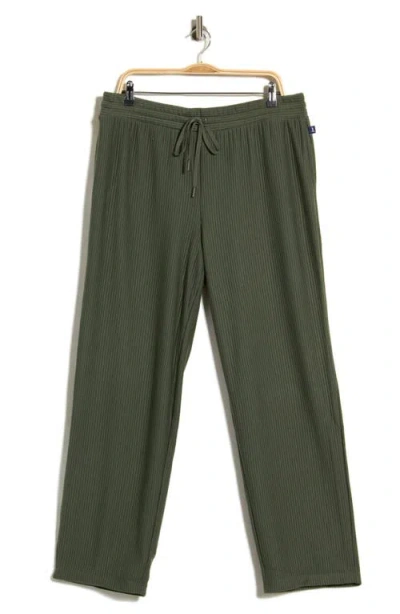Lands' End Ottoman Ribbed Pull-on Pants In Thyme