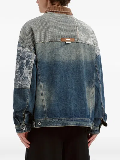 Musium Div. Patchwork Denim Jacket In Blue