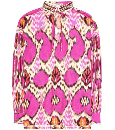 Shop Etro Printed Cotton Top