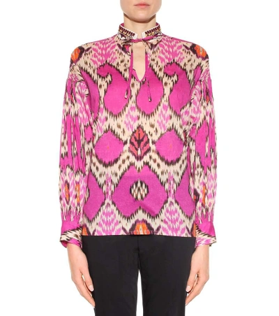 Shop Etro Printed Cotton Top