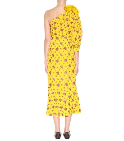 Shop Gucci Jacquard Silk-blend Dress In Lemoe J