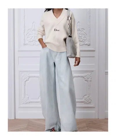 Dior Oversized Sweater In White