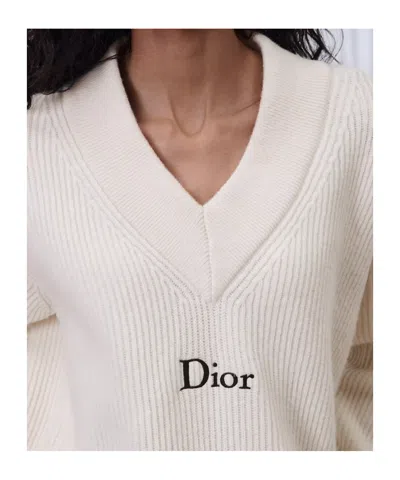 Dior Oversized Sweater In White