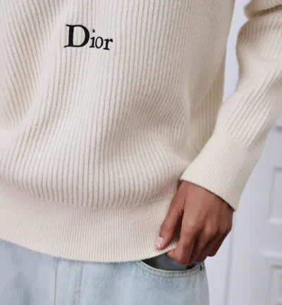 Dior Oversized Sweater In White