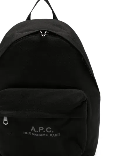 A.p.c. Logo-print Backpack In Black