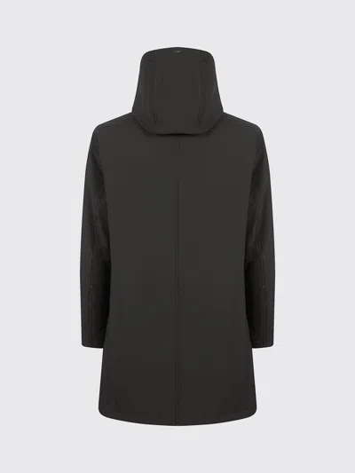 HERNO 男士及膝聚酯纤维派克大衣，配可调节兜帽和抓绒衬里