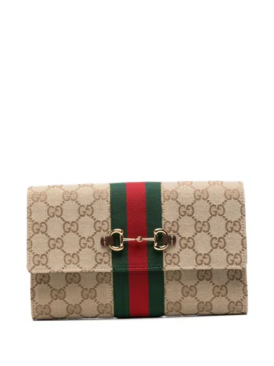 Gucci Gg Monogram Tote Bag In Brown