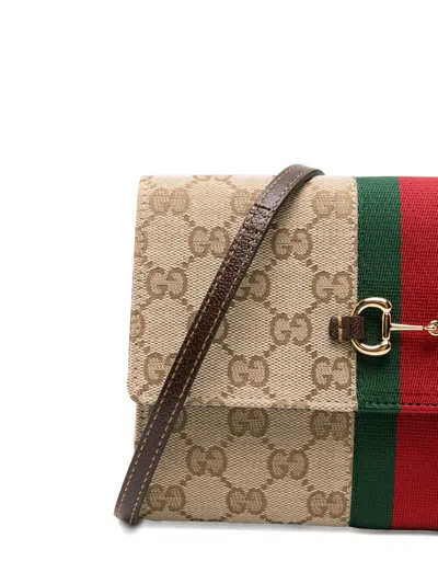 Gucci Gg Monogram Tote Bag In Brown