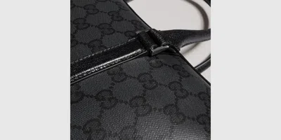 Gucci Men Gg Canvas Backpack In Black